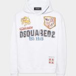 Relax Fit Handgezeichneter Hoodie