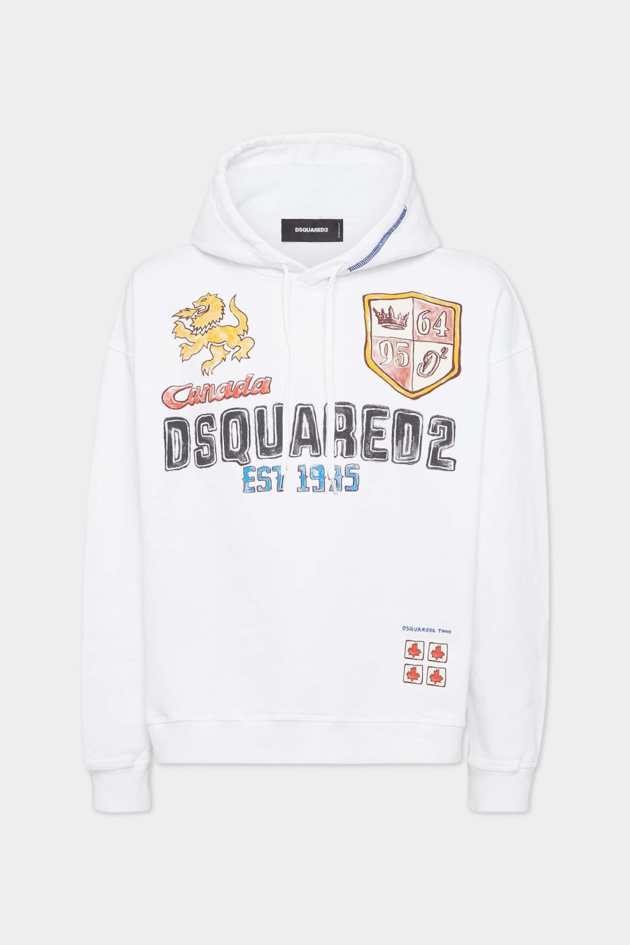 Relax Fit Handgezeichneter Hoodie